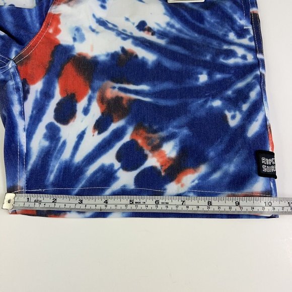 Rip Curl Laydays Mens Freeda Volley Board Shorts Blue Tie Dye Stretch S New - Picture 12 of 12